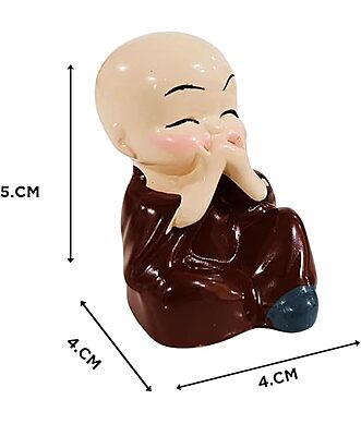 Polyresin Buddha Idol Decorative Showpiece Little Baby Monk Buddha Set of 4 Pcs Lord Buddha Idol (Multicolour) Polyresin Buddha Idol Decorative Showpiece Little Baby Monk Buddha Set of 4 Pcs Lord Buddha Idol (Multicolour)