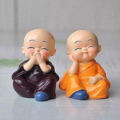 Polyresin Buddha Idol Decorative Showpiece Little Baby Monk Buddha Set of 4 Pcs Lord Buddha Idol (Multicolour) Polyresin Buddha Idol Decorative Showpiece Little Baby Monk Buddha Set of 4 Pcs Lord Buddha Idol (Multicolour)