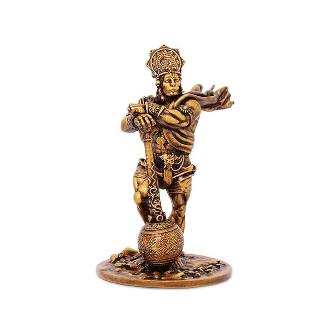 Bahubali Hanuman Ji Idol – 12.6 cm Resin Murti for Study Table Bahubali Hanuman Ji Idol – 12.6 cm Resin Murti for Study Table