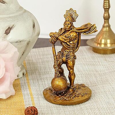 Bahubali Hanuman Ji Idol – 12.6 cm Resin Murti for Study Table Bahubali Hanuman Ji Idol – 12.6 cm Resin Murti for Study Table